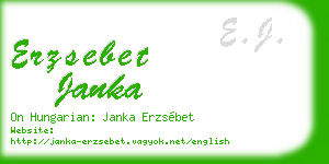 erzsebet janka business card
