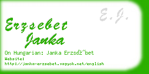 erzsebet janka business card